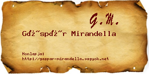 Gáspár Mirandella névjegykártya