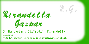 mirandella gaspar business card